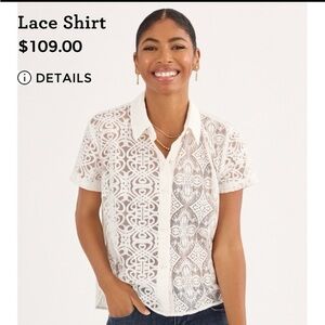 New without tags. Cabi Lace Shirt #6716. Spring 2025. Size large.